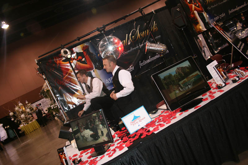 Shawn Denevan and Chris Noel, two of our Dj's watch the stage and run the music for the fashion show.