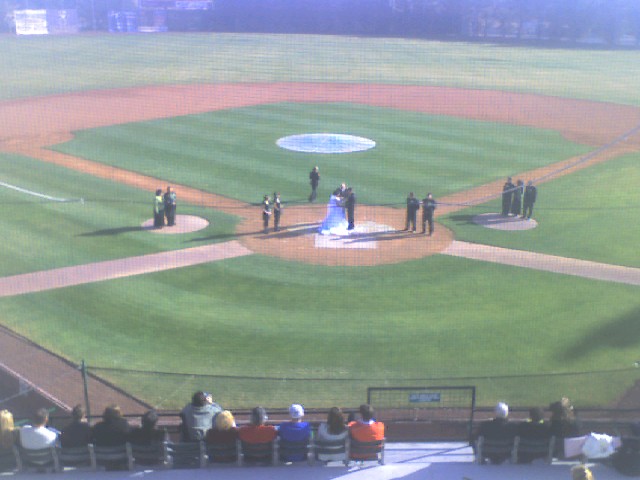 wedding at home plate