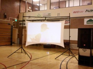 Video Wall 10' x 7', rear or front projection.